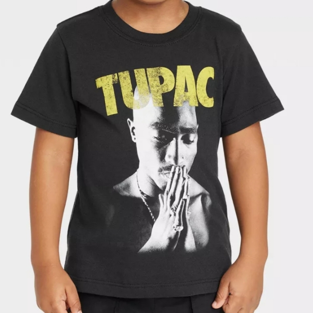 Kids Black Tupac Graphic Tee